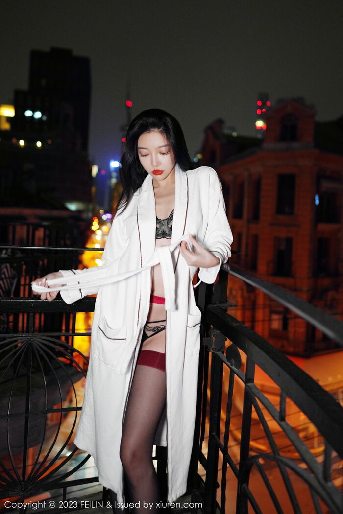 [FeiLin嗲囡囡] VOL.464_ Goddess Fukiki LRIS Private Cell Dewhitening Water Sleeve Dew Color Inner Clothing Delivery 黑丝吊袜诱惑Photo 89P 25th image