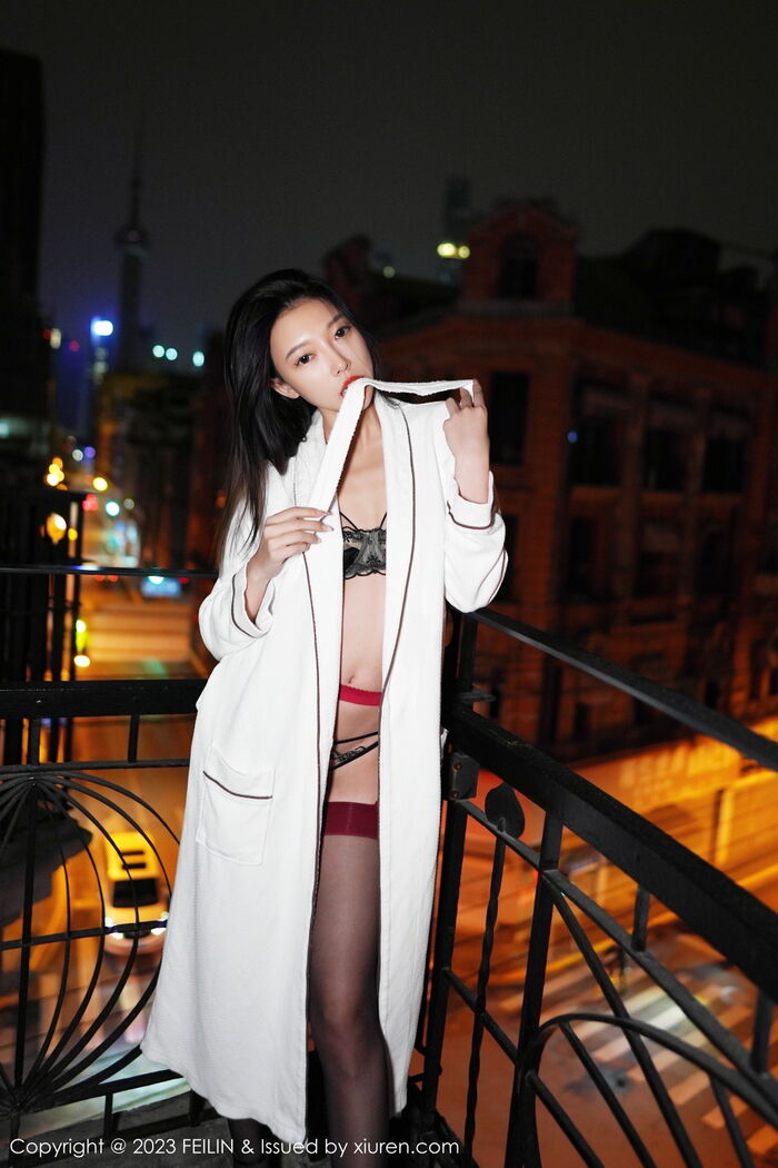 [FeiLin嗲囡囡] VOL.464_ Goddess Fukiki LRIS Private Cell Dewhitening Water Sleeve Dew Color Inner Clothing Delivery 黑丝吊袜诱惑Photo 89P 27th image