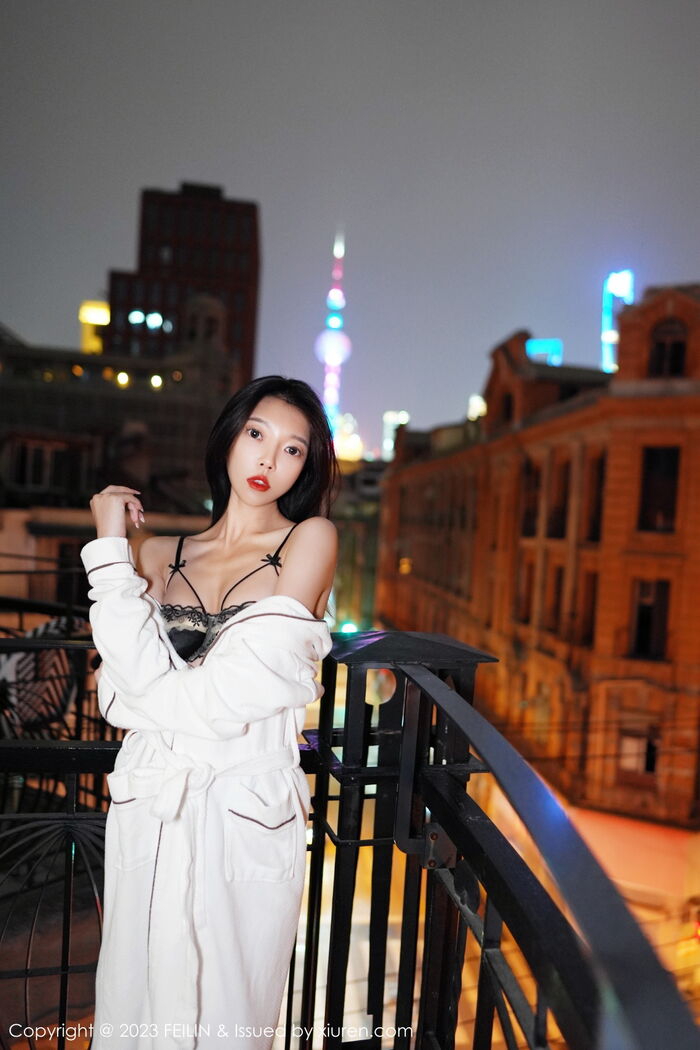 [FeiLin嗲囡囡] VOL.464_ Goddess Fukiki LRIS Private Cell Dewhitening Water Sleeve Dew Color Inner Clothing Delivery 黑丝吊袜诱惑Photo 89P 4th image