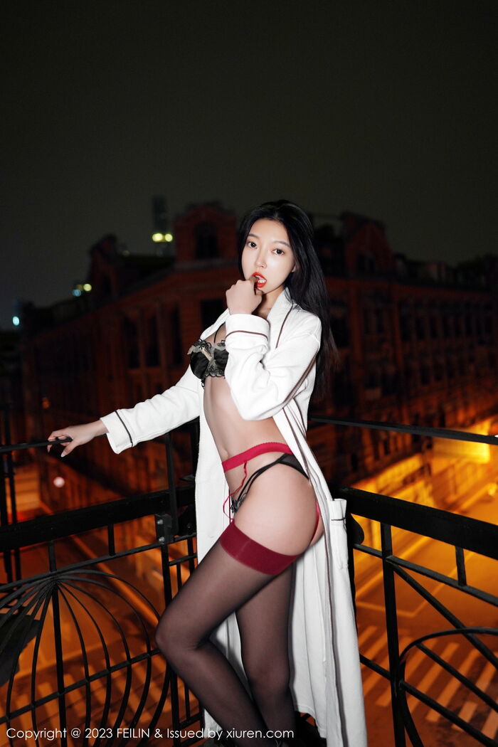 [FeiLin嗲囡囡] VOL.464_ Goddess Fukiki LRIS Private Cell Dewhitening Water Sleeve Dew Color Inner Clothing Delivery 黑丝吊袜诱惑Photo 89P 54th image