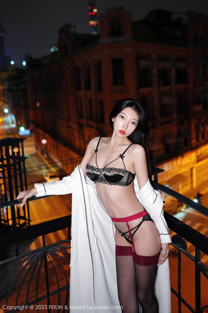 [FeiLin嗲囡囡] VOL.464_ Goddess Fukiki LRIS Private Cell Dewhitening Water Sleeve Dew Color Inner Clothing Delivery 黑丝吊袜诱惑Photo 89P 63th image