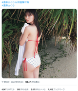[Swimsuit image] Nogizaka46 Sakura Endo, big ass bikini is too naughty wwwwwwwww lower body plump ...