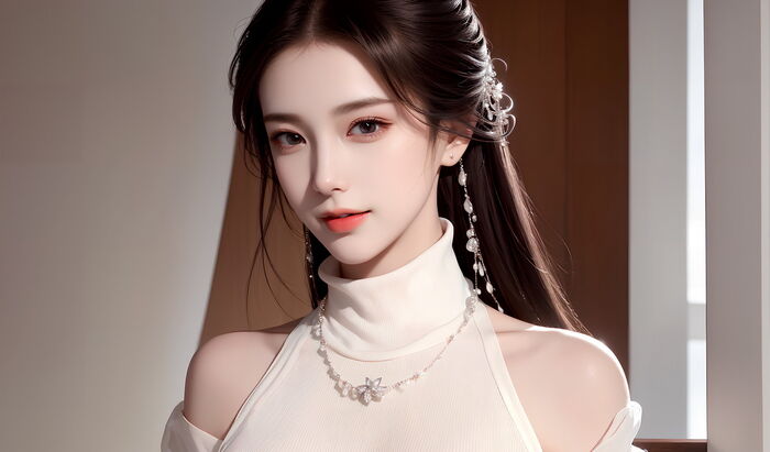 AI 美图007期巧笑倩兮主题感sleep衣美女Photo 及下载50P 21th image