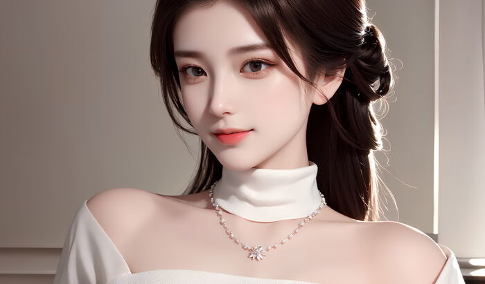 AI 美图007期巧笑倩兮主题感sleep衣美女Photo 及下载50P 22th image