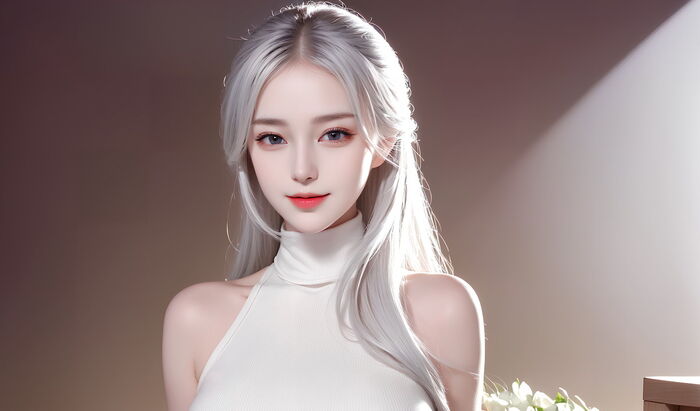 AI 美图007期巧笑倩兮主题感sleep衣美女Photo 及下载50P 32th image