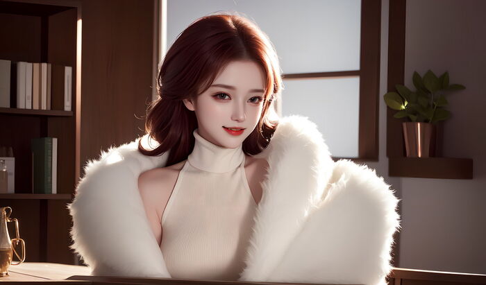 AI 美图007期巧笑倩兮主题感sleep衣美女Photo 及下载50P 35th image
