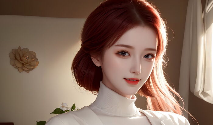 AI 美图007期巧笑倩兮主题感sleep衣美女Photo 及下载50P 36th image