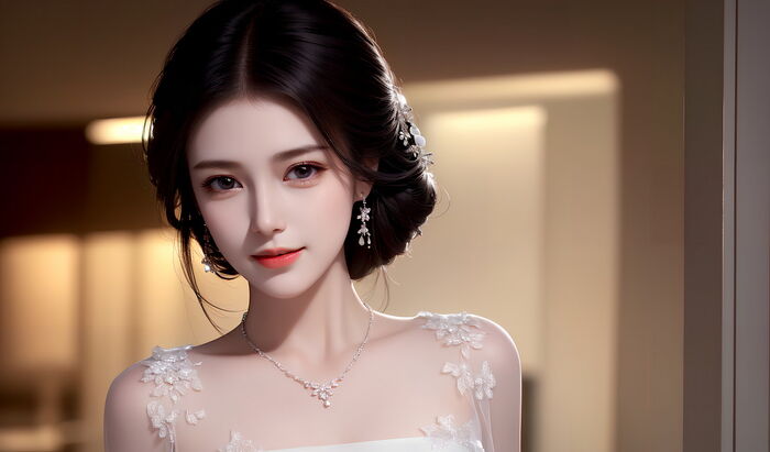 AI 美图007期巧笑倩兮主题感sleep衣美女Photo 及下载50P 46th image