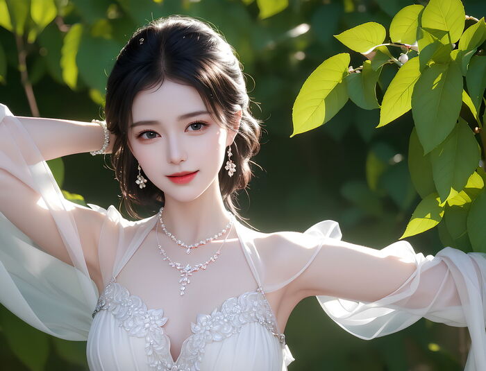 AI 美图007期巧笑倩兮主题感sleep衣美女Photo 及下载50P 6th image