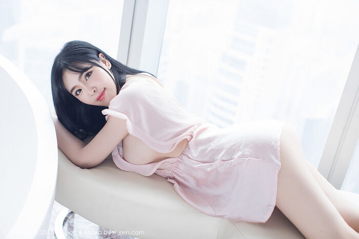 [LeYuan星乐园] Vol.046_ Goddess 刘钰儿居家powder红蕾丝水裙vacuum秀傲人大breast诱惑Photo 46P 7th image