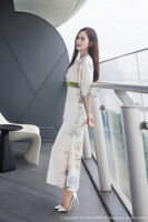 [IMISS 爱蜜社] Vol.745_ Goddess SISY 思性感带图案长裙露 shallow color inner clothing distribution ultra thin flesh丝完美诱惑Photo 55P