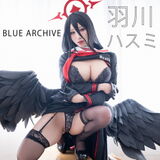 Coser Beauty Rainwave _HaneAme Hakawa 莲宝主题私房半撩露性感黑色蜾丝内衣完美诱惑Photo 45P
