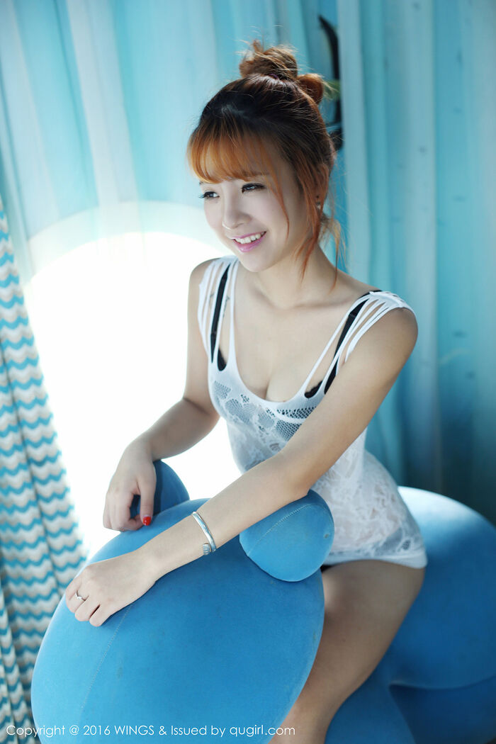 [WingS 影私荟] Vol.011_嫩模奚梦娇白缕空连体水裙sexual sensibility黑colorInner clothingHidemi breast photo 56P 11th image