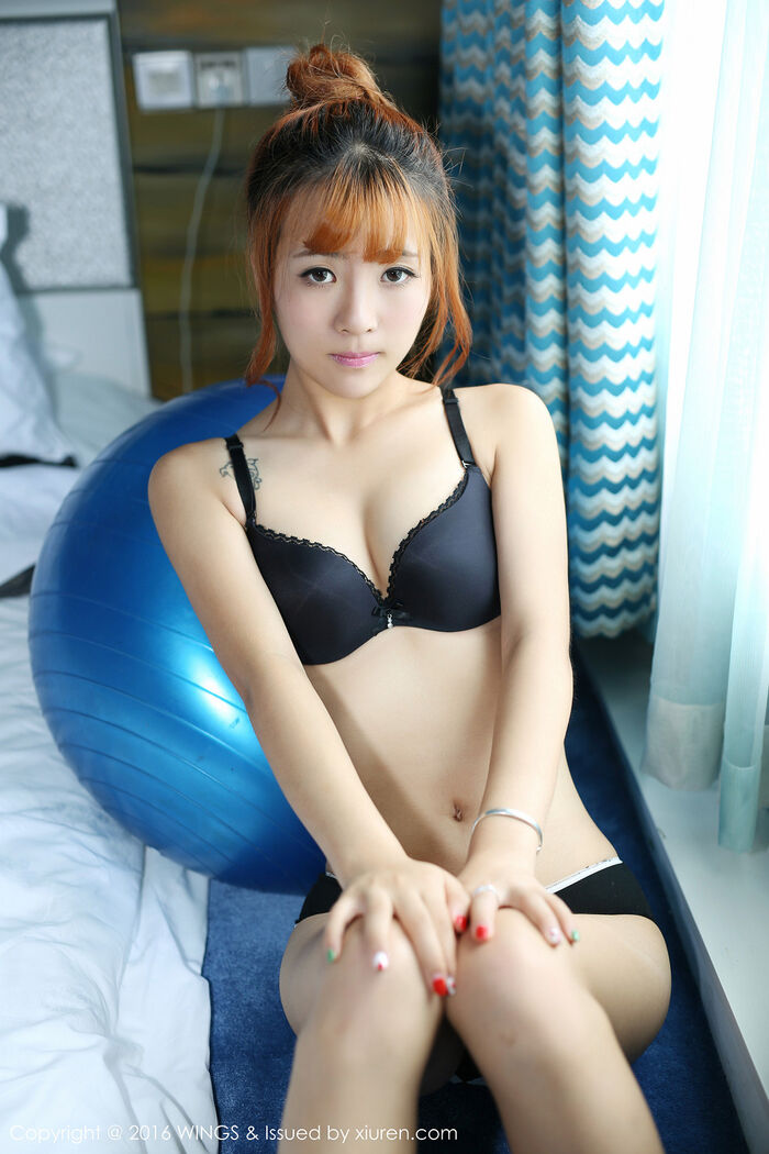 [WingS 影私荟] Vol.011_嫩模奚梦娇白缕空连体水裙sexual sensibility黑colorInner clothingHidemi breast photo 56P 43th image